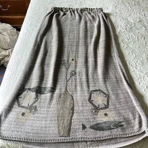 Vintage Blue Fish long skirt
